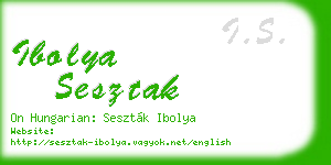 ibolya sesztak business card