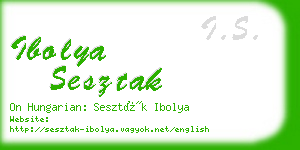 ibolya sesztak business card